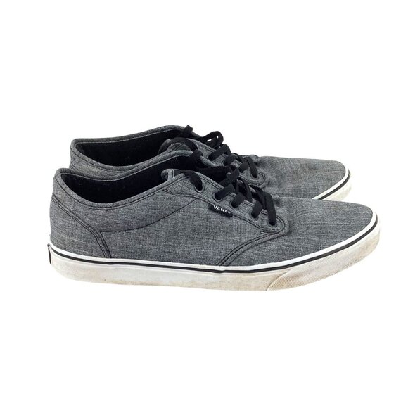 Vans Gray Canvas Mens Low-Top Sneakers Size 12 - Picture 3 of 8